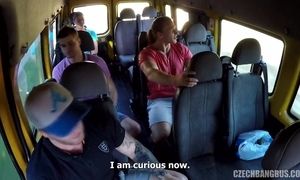 Czech gangbang in the bus