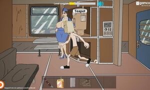 Fuckerman: Horny Guy And Sexy Hotties In A Train Ep 4