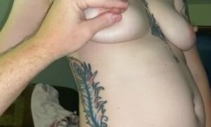 Anniversary blowjob and creampie