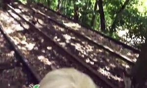 German hot MILF outdoor porn video