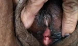 'Very Naughty Mature Latina Woman!  See what the inside of my hair pussy looks like? Very Pink!'