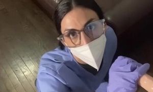 Nurse dildo sick and fuck POV