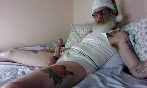 JerkinDad14 - Holiday Penis Masturbation With Santa and His Greasy Dong