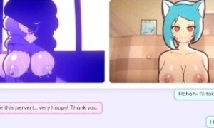 Nicole Risky Job [Hentai game PornPlay ] Ep.7 two lesbian having webcam sex and squirting