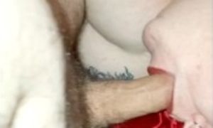 Redhead Tattooed BBW SpiderMitten Gagging on Cock for OtwMal PAWG Fat Girl