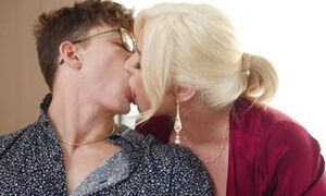 MILFY Busty Blonde MILF Spencer Scott Teaches Pupil How To Release Tension