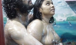 Step sister bath and sex with step brother part 2, Vaishnavy and Sharun Raj hot bath romance, Mallu couple hot bath sex