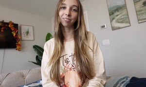 Sucking on my dick under the table while I'm talking to our stepmom