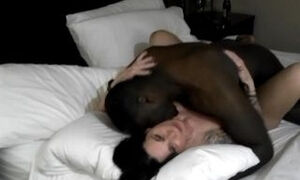 BBC fucks tatoo wife on bed while hubby films