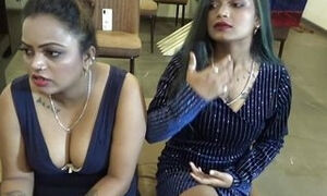 two desi girls went to their bosse's place. Boss cheated them and fucked.