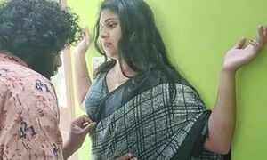 Vaishnavy and Sharun Raj saree navel romance, Saree romance, Navel romance with hot boobs press and kissing romance, Romance
