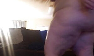 Solo ssbbw big ass riding dildo