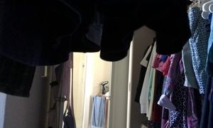 Spy wifey dressing in closet