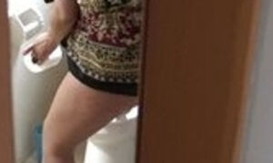 Indian stepmother caught me watching her peeing and she didn't care