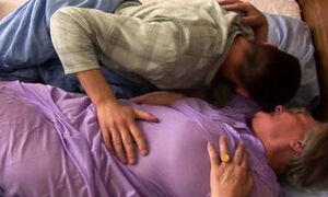 Horny Granny Mairi Gets a Mouth Full of Cum From a Toyboy