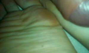 Dick play with feet