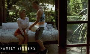 Busty Blonde MILF Rides Her Stepson Hard with Intense Passion