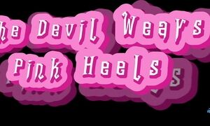The devil wears pink heels ... gothic high Heels , metal and wet milf pussy ... latex , dildo , anal play , masturbation