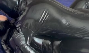 Latex vagina mask orgasm. Rubber catsuit fuck