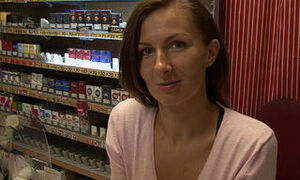 Mature beauty from the tobacconist