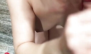 Girl Sloppy Sucking Dick and Rough Fuck Neighbor - Cumshot