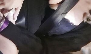 Dirty Husband makes me squirt on the motorway