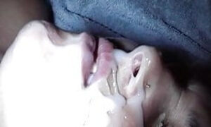 Australian wifey dual facial cumshot