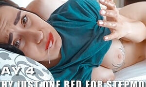 DAY 4 - Step mom share bed in hotel room with Step son - Surprise fuck creampie for Step mother!