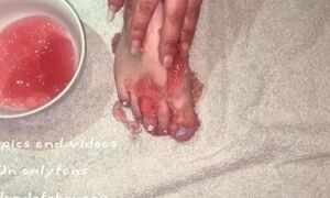 foot fetish jelly video, anyone wanna help me clean up?