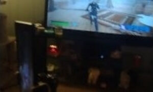 Pov White Girl In See Through Lingerie Playing Video Games