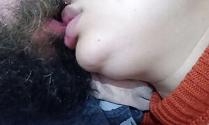 CLOSE UP naughty tongue of the bitch dancing in a hot and naughty kiss
