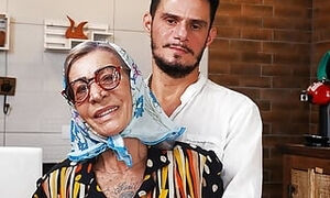 real 78 Years old grandma rough ass fucked