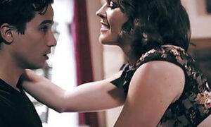 Sinful Krissy Lynn rides young man into cum explosion