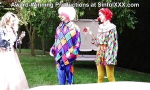 Clown Prank with a Happy Ending! Leninca Crowne, Karina King, Charlie Dean for SinfulXXX