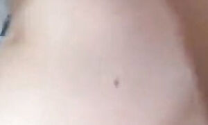 Girl with armpit hair enjoying