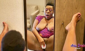 Sexy Ebony Bbw Mirror Squirting Session