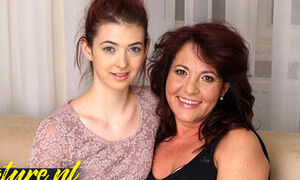 18 Year Old Student Tera Link Has a Lot Of Fun With Her Hairy Mature Tutor Red Mary!