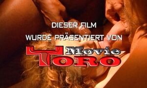 A busty blonde lady from Germany gets double penetrated by her horny dude's