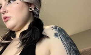 Burping fat goth girl