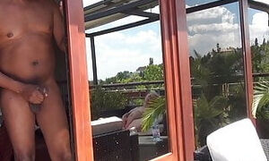 Fucked grandma on the balcony