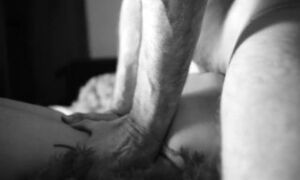 Huge cum load in slow motion on her back & ass
