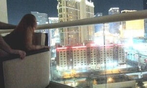 Romance And Sex Outside On A Balcony Overlooking The Las Vegas Strip