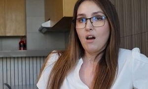 Busty milf stepmom teaches stepson how to fuck