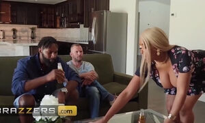 Hot ebony MILF housewife cheats on her husband with his friend who comes to her appartment and fucks her doggystyle in the kitchen