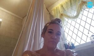 Wet bra and soapy tits