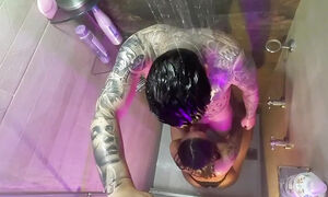 Adella Rangel likes to be fucked in the shower but not to come inside because she has a husband