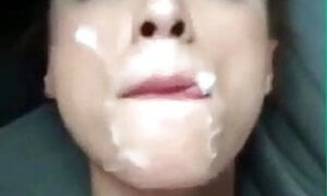 Hotwife receiving cumshot