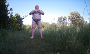Stepmom undressed in the park and pisses in front of everyone
