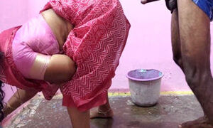 Mature aunty was cleaning the floor of the house i undressed her and made her completely naked and had sex with her