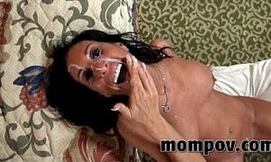 hot brunette milf fucking cock
